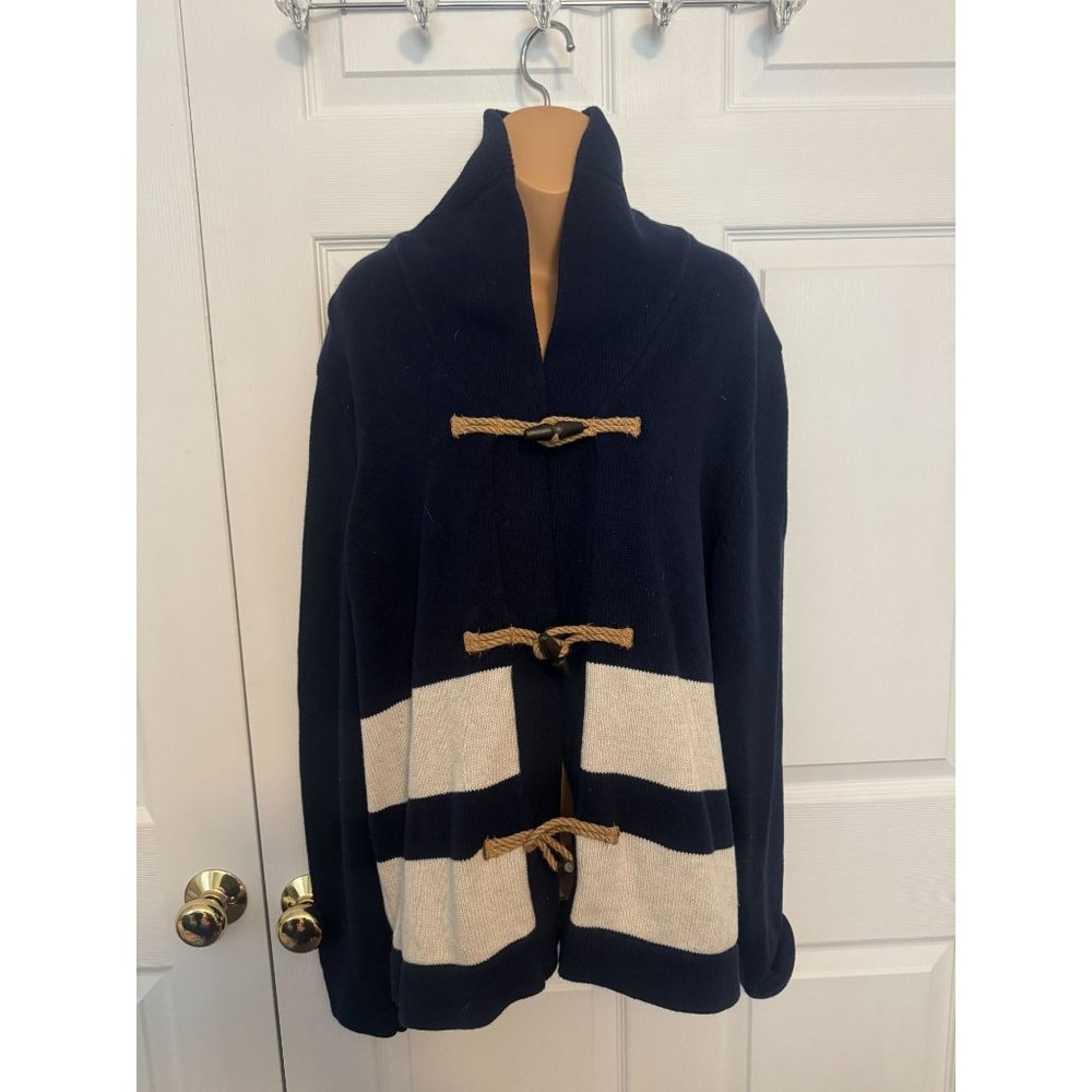 Gap Mens Sweater Cardigan Nautical Theme Size Large